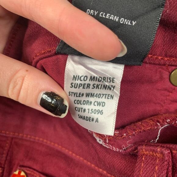 Hudson Jeans Womens 27 Ruby Nico Mid Rise Super Skinny Ankle Distressed Knee - Picture 7 of 11